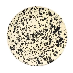 Puglia Handmade Italian Ingredients|Plates^Puglia Black Splatter Dinner Plate, 27cm