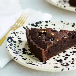 Puglia Handmade Italian Ingredients|Plates^Puglia Black Splatter Dinner Plate, 27cm