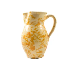 Puglia Handmade Tableware Brands|Italian Ingredients^Puglia Dark Yellow Splatter Pitcher