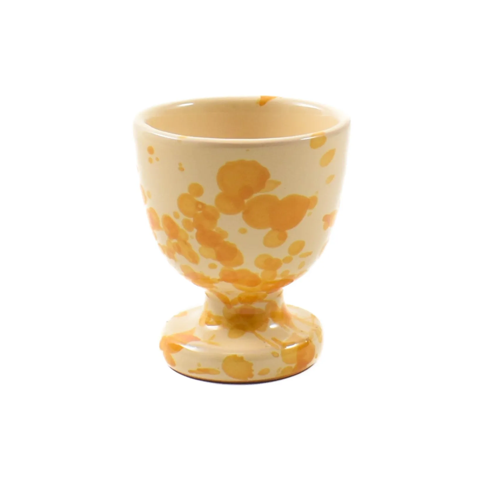 Puglia Handmade Tableware Brands^Puglia Dark Yellow Splatter Egg Cup