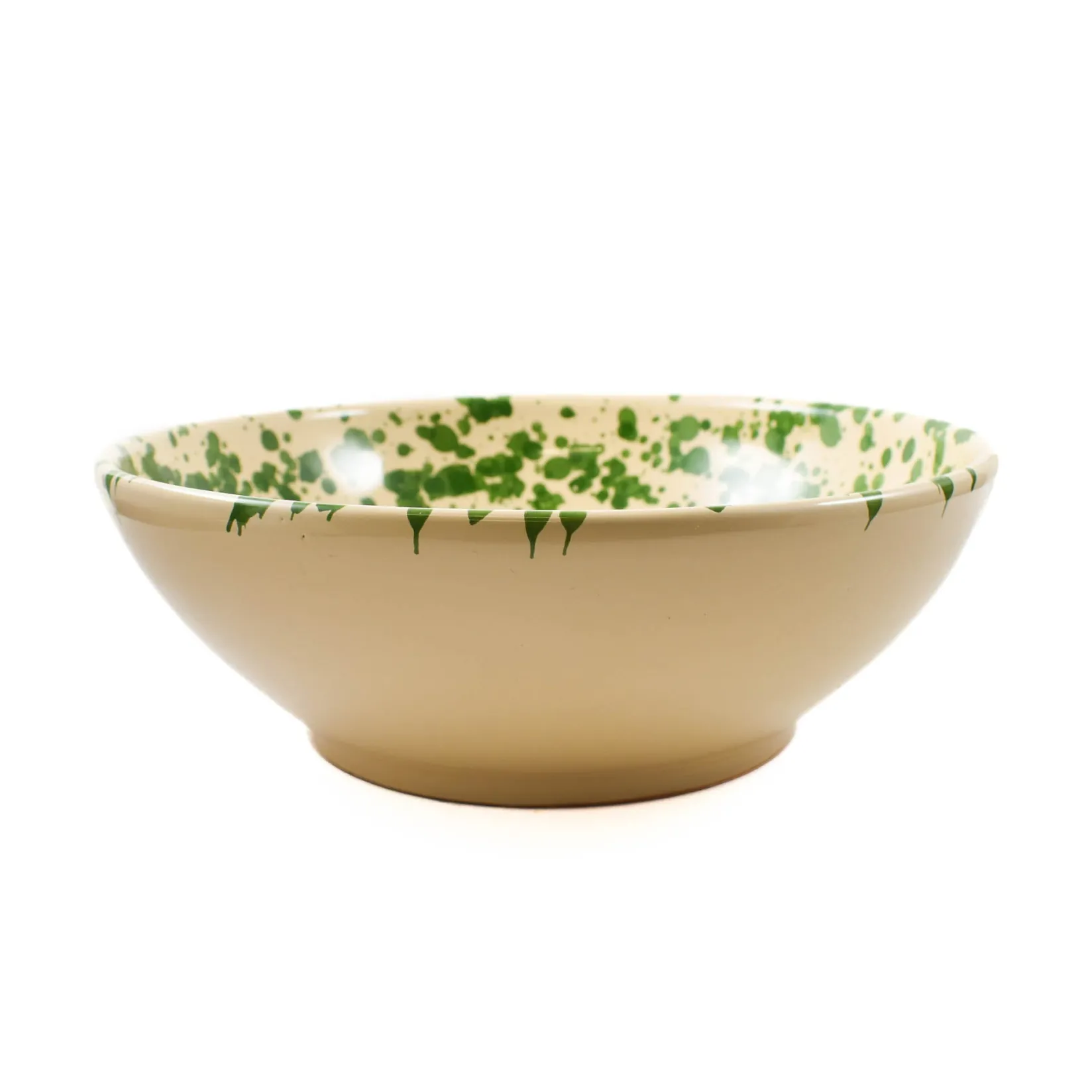 Puglia Handmade Tableware Brands|Crockery & Dinnerware^Puglia Green Splatter Large Salad Bowl, 28cm