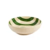 Puglia Handmade Crockery & Dinnerware|Bowls^Puglia Green Stripe Bowl, 19cm