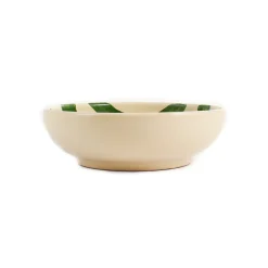 Puglia Handmade Crockery & Dinnerware|Bowls^Puglia Green Stripe Bowl, 19cm