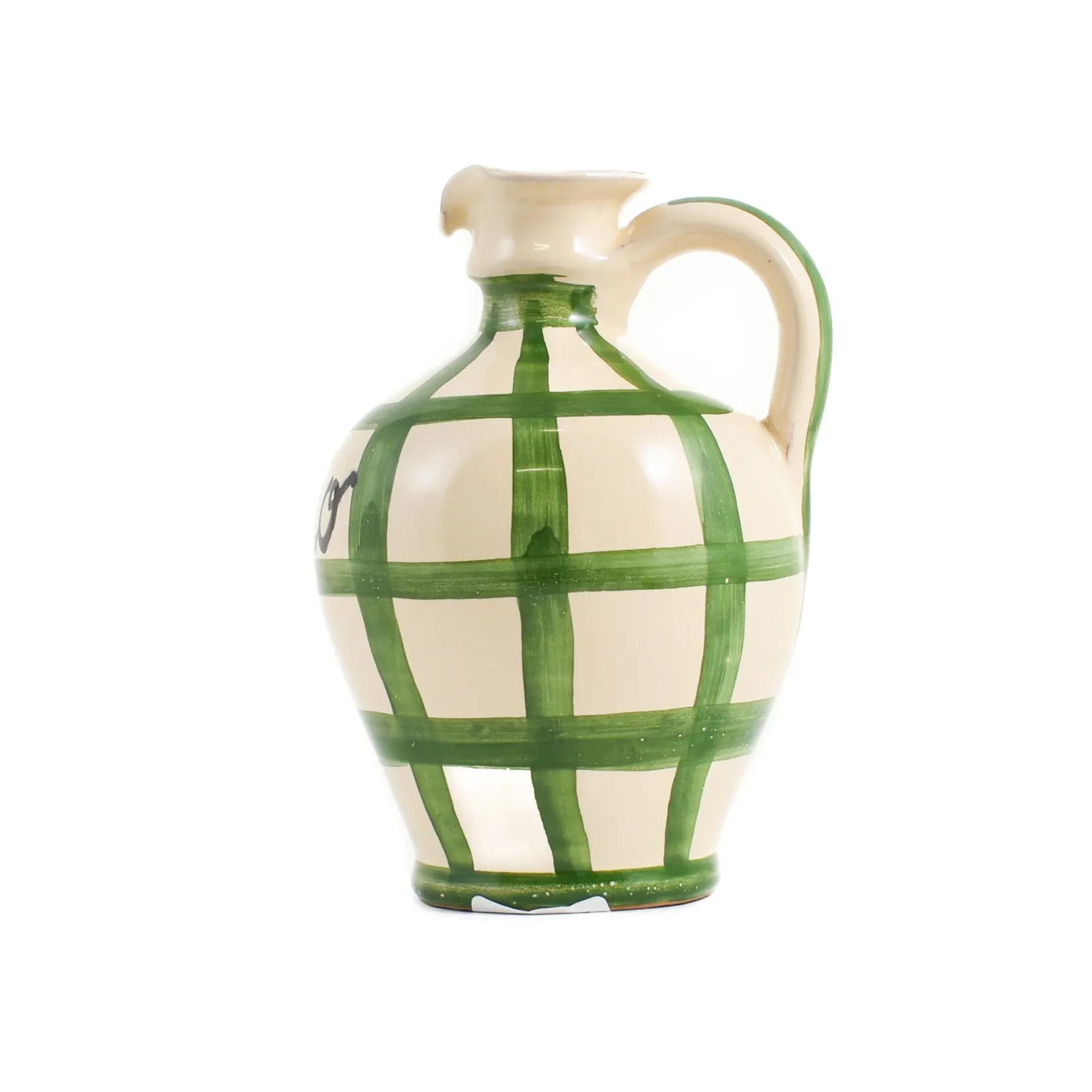 Puglia Handmade Jugs & Bottles|Tableware Brands^Puglia Green Stripe Oil Bottle, 250ml
