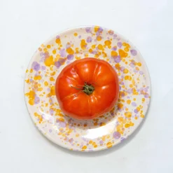 Puglia Handmade Plates|Crockery & Dinnerware^Puglia Lilac and Yellow Splatter Side Plate, 19cm