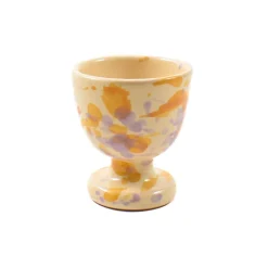 Puglia Handmade Tableware Brands^Puglia Lilac and Yellow Splatter Egg Cup