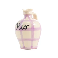 Puglia Handmade Jugs & Bottles|Tableware Brands^Puglia Lilac Stripe Oil Bottle, 250ml