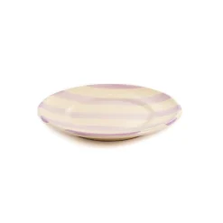 Puglia Handmade Plates|Crockery & Dinnerware^Puglia Lilac Stripe Side Plate, 19cm