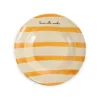 Puglia Handmade Crockery & Dinnerware|Bowls^Puglia "Penne Alla Vodka" Yellow Stripe Pasta Bowl, 29cm