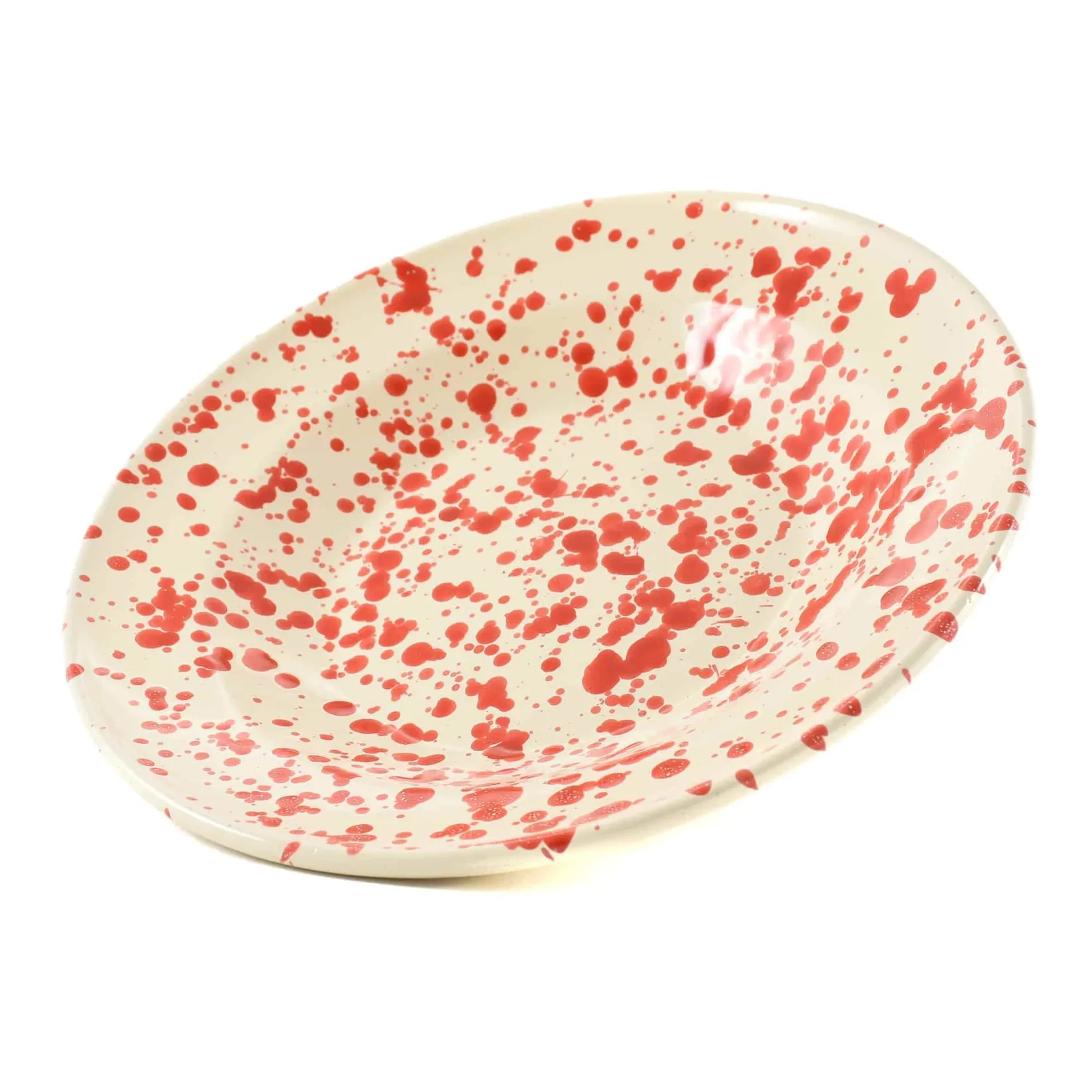 Puglia Handmade Italian Ingredients|Crockery & Dinnerware^Puglia Red Splatter Pasta Bowl, 29cm
