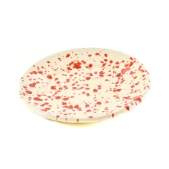Puglia Handmade Italian Ingredients|Plates^Puglia Red Splatter Side Plate, 19cm