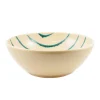 Puglia Handmade Crockery & Dinnerware|Bowls^Puglia Teal Stripe Large Salad Bowl, 34cm