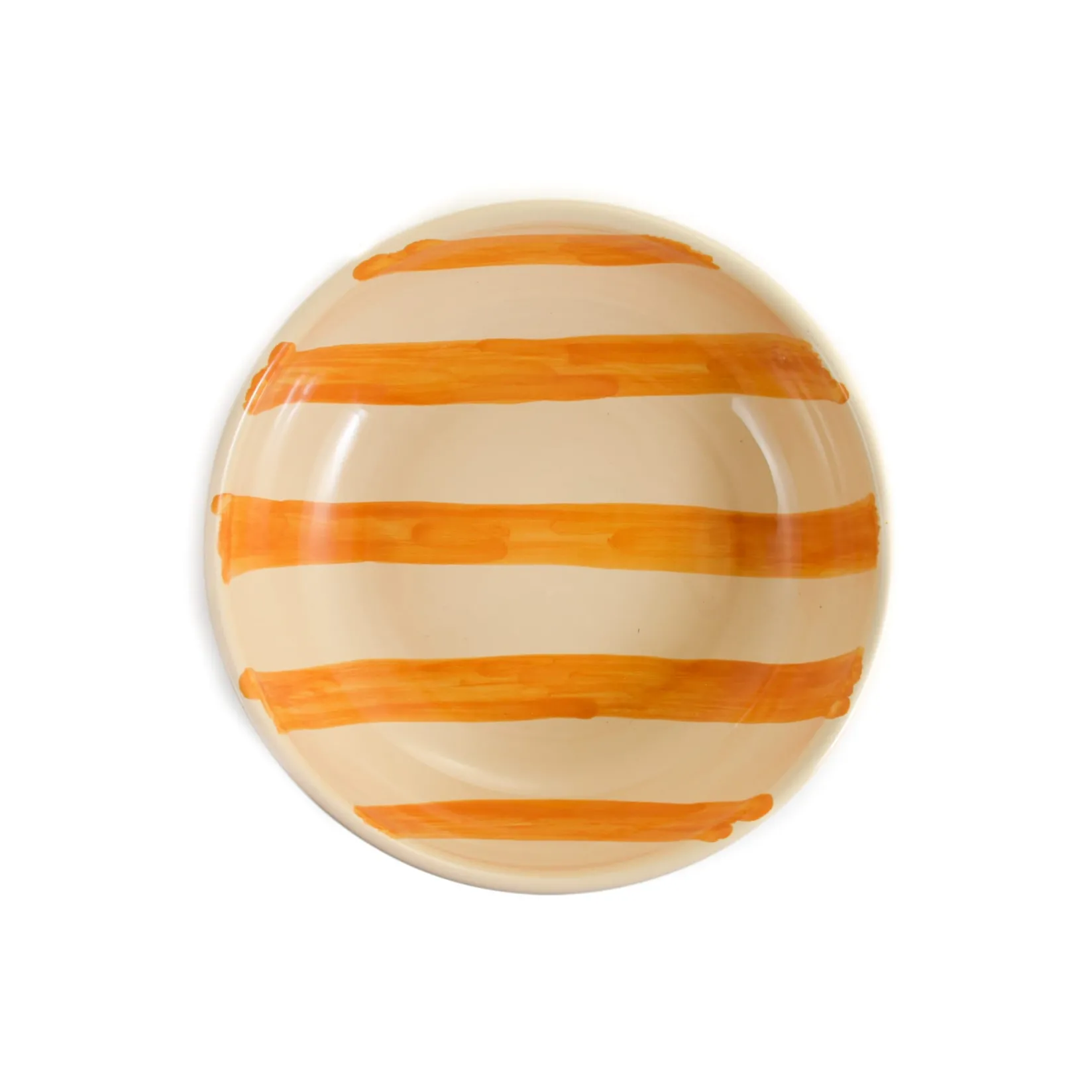 Puglia Handmade Crockery & Dinnerware|Bowls^Puglia Yellow Stripe Bowl, 19cm