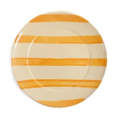 Puglia Handmade Plates|Crockery & Dinnerware^Puglia Yellow Stripe Dinner Plate, 27cm