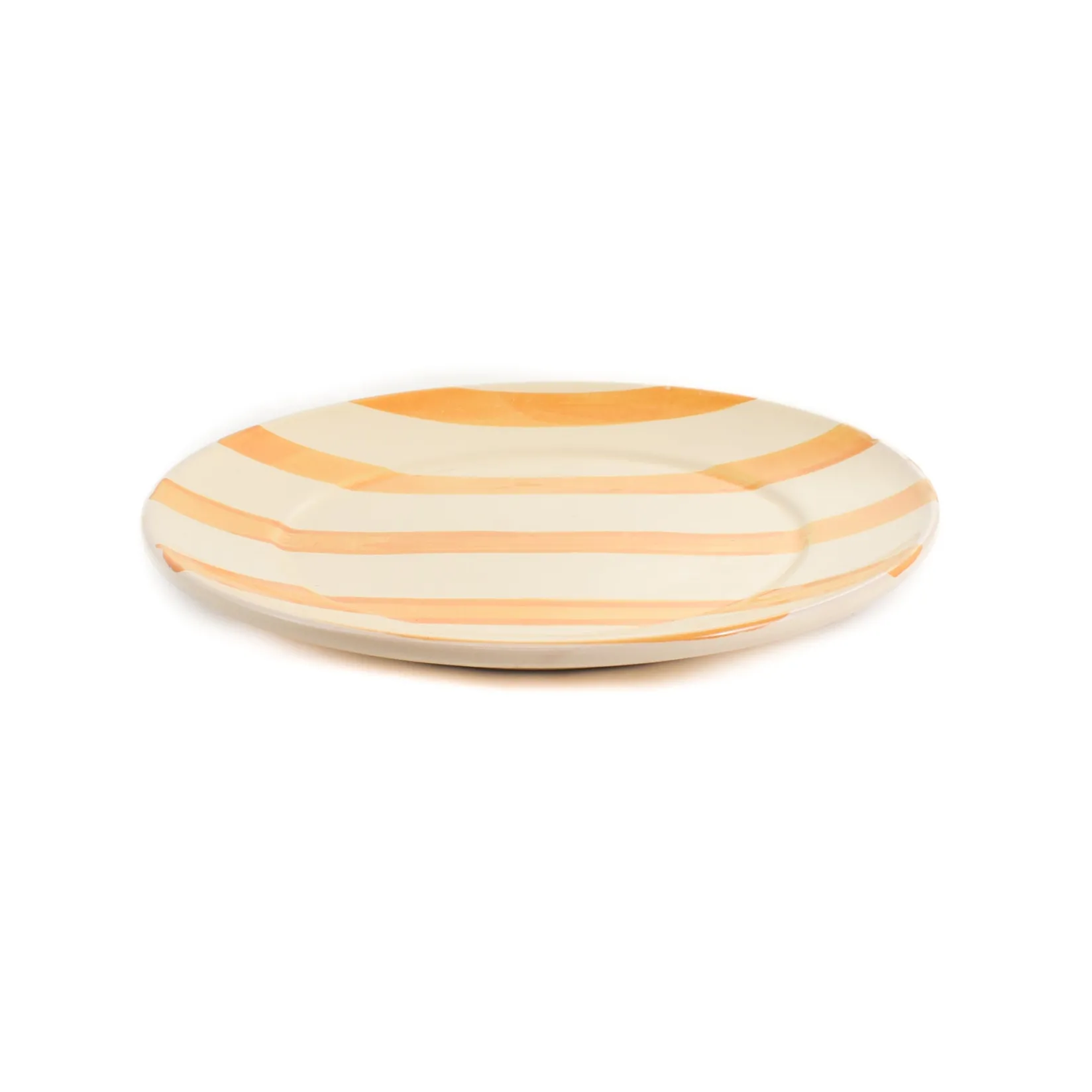 Puglia Handmade Plates|Crockery & Dinnerware^Puglia Yellow Stripe Dinner Plate, 27cm