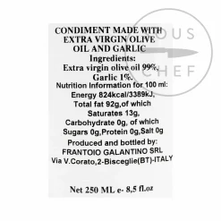 Galantino Ingredients Brands|Italian Ingredients^Puglian Olive Oil with Garlic in Terracotta Bottle, 250ml