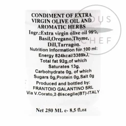 Galantino Ingredients Brands|Italian Ingredients^Puglian Olive Oil with Mixed Herbs in Terracotta Bottle, 250ml