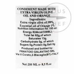 Galantino Ingredients Brands|Italian Ingredients^Puglian Olive Oil with Orange in Terracotta Bottle, 250ml