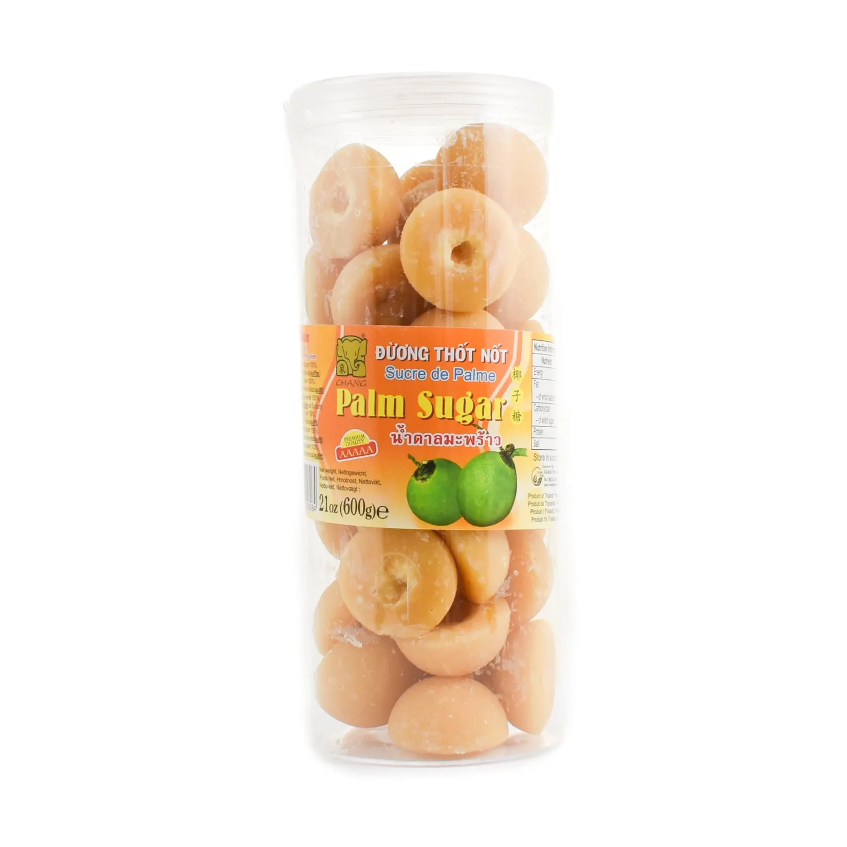 Chang Ingredients Brands|Southeast Asian Ingredients^Pure Palm Sugar in Small Discs, 600g