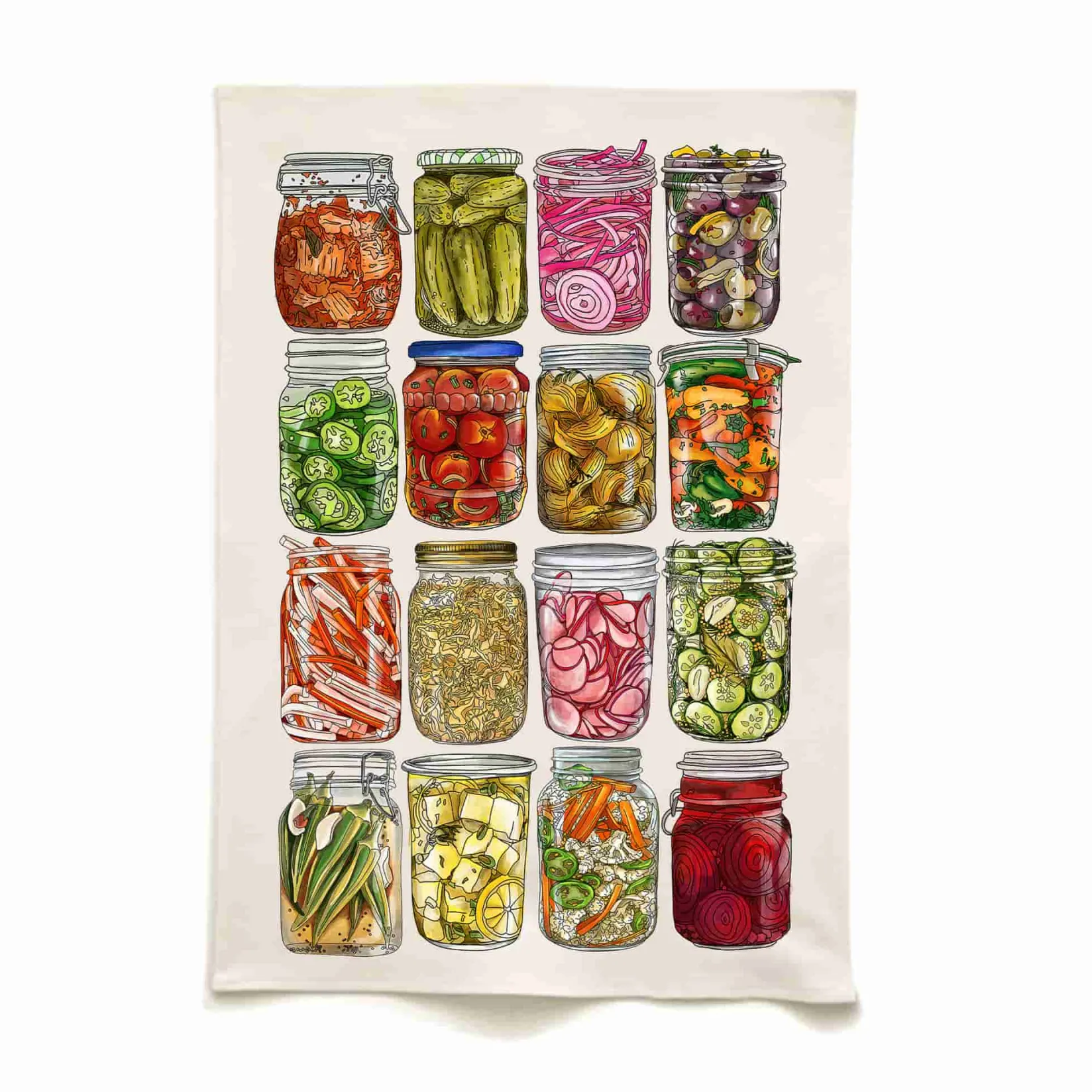 Quite Nice Clothing Kitchen Textiles & Clothing^For The Love of Pickles Organic Cotton Tea Towel
