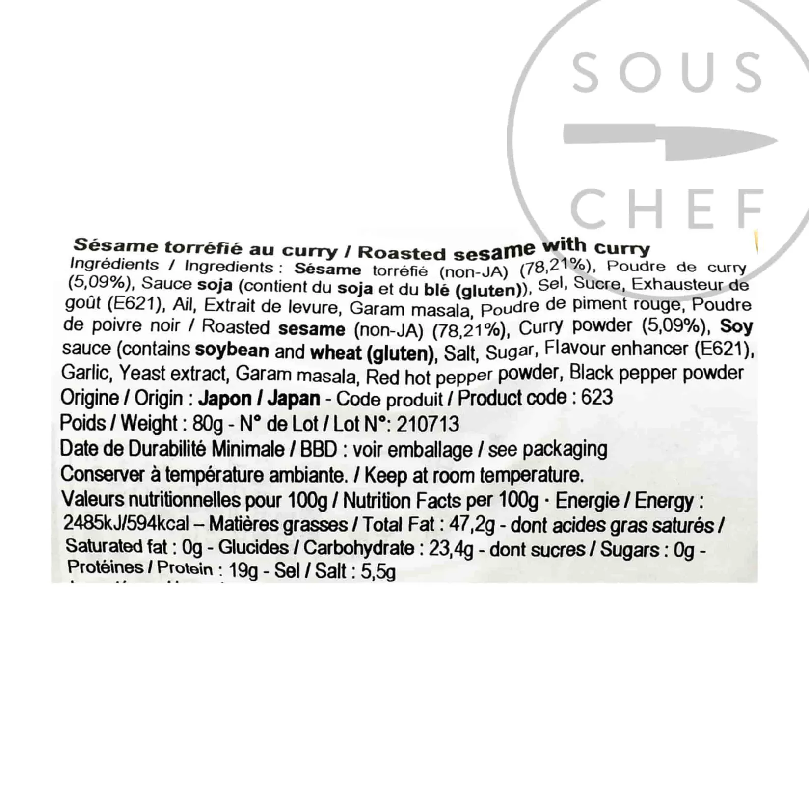 TohoSyokuhin Ingredients Brands|Japanese Ingredients^Roasted Sesame Seeds with Curry, 80g