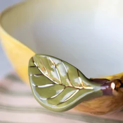 Rockett St George Crockery & Dinnerware|Bowls^Pear Bowl with Gold Detail, 14x20cm