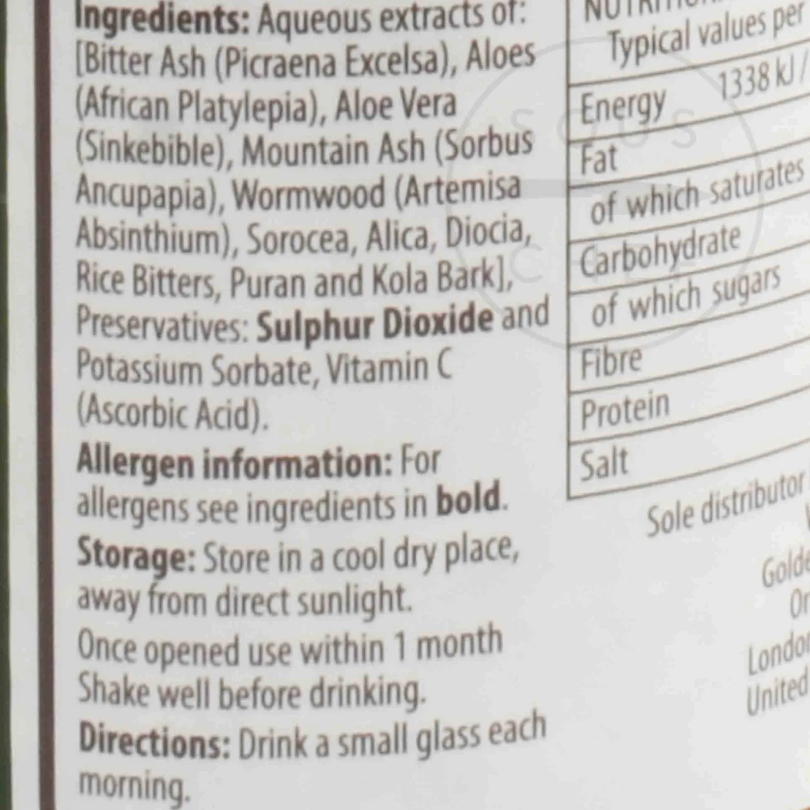 Rose Hall Ingredients Brands|Indian Ingredients^Constitution Bitters, 750ml