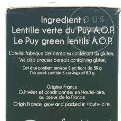 Sabarot French Ingredients|Pasta, Rice & Beans^AOP Green Puy Lentils, 500g
