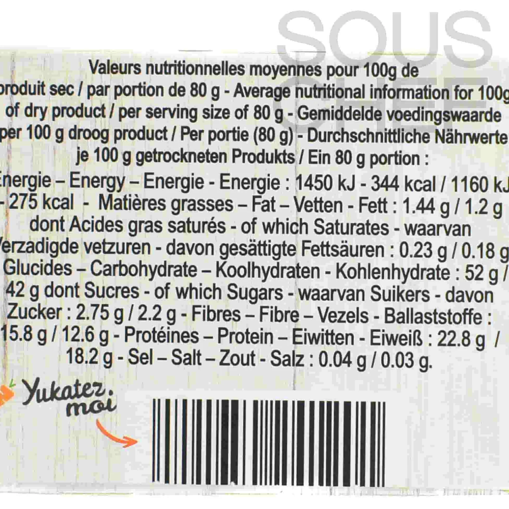 Sabarot Ingredients Brands|Pasta, Rice & Beans^Split Peas From France, 500g