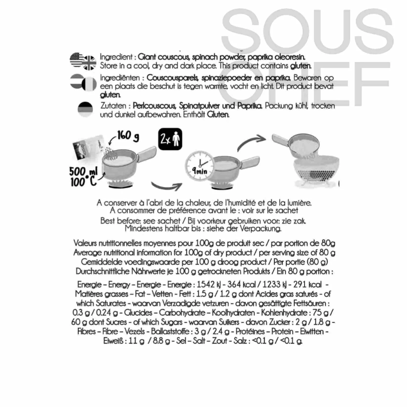 Sabarot Ingredients Brands|Pasta, Rice & Beans^Tricolor Couscous Pearls, 800g