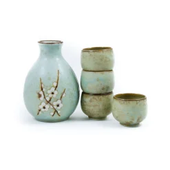Kiji Stoneware & Ceramics Tableware Brands|Japanese Ingredients^Sakura Blossom Sake Set