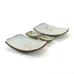 Kiji Stoneware & Ceramics Tableware Brands|Japanese Ingredients^Sakura Blossom Sushi Serving Set