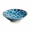 Kiji Stoneware & Ceramics Japanese Ingredients|Japanese Tableware^Sakuru Shallow Bowl Blue, 24cm