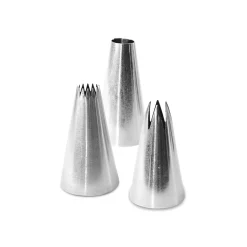 Carambelle Baking Supplies & Equipment^Scrap Cooking Set of 3 Stainless Steel Macaroon Piping Nozzles