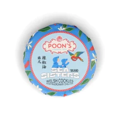 Sea Sisters Tinned Fish & Seafood|Ingredients Brands^x Poon's Limited Edition Welsh Cockles in Chilli Oil, 115g