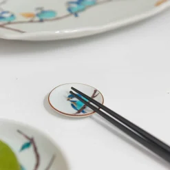 Seikou Tableware Brands|Japanese Ingredients^Porcelain Bird on Branch Chopstick Rests, Set of 5