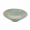 Kiji Stoneware & Ceramics Tableware Brands|Japanese Ingredients^Senkei Shallow Bowl, Green, 24cm