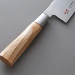 Suncraft Japanese Ingredients|Kitchen Knives^Senzo Twist Damascus Steel VG10 Core Small Santoku Knife, 14.3cm