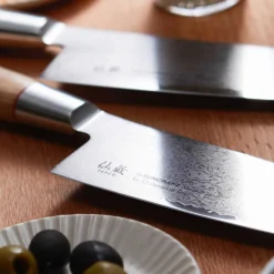 Suncraft Japanese Ingredients|Kitchen Knives^Senzo Twist Damascus Steel VG10 Core Gyuto Knife, 20cm