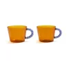 &Klevering Tableware Brands^Set of 2 Amber Glass Tea Cups, 300ml