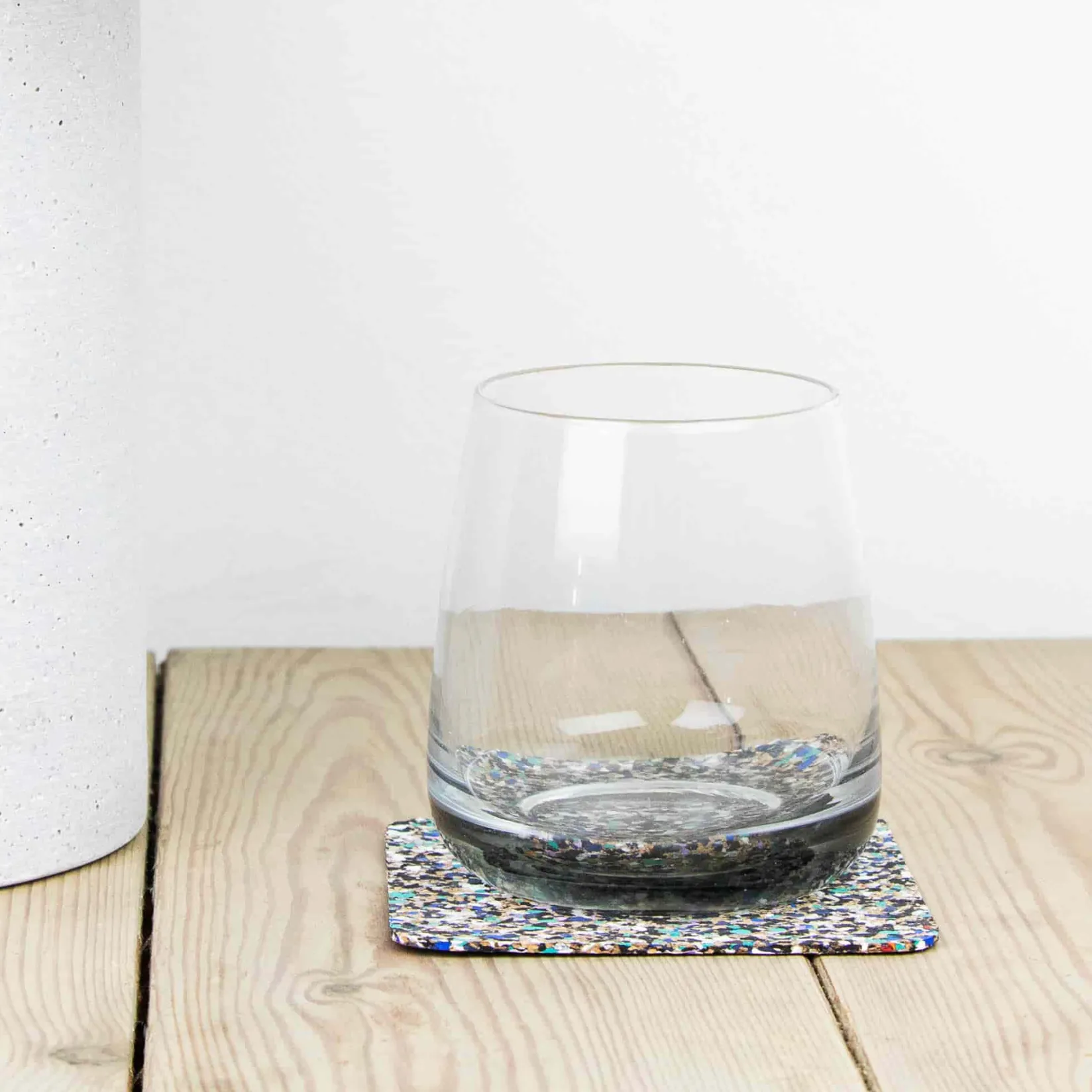 Liga Tableware Brands^Set of 4 Beach Clean Recycled Cork Square Coasters, 10cm