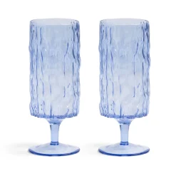 &Klevering Tableware Brands|Table Setting^Set of 2 Blue Stemmed Glasses