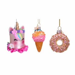 Vondels Tableware Brands^Set of 3 Desserts Bauble Tree Decorations