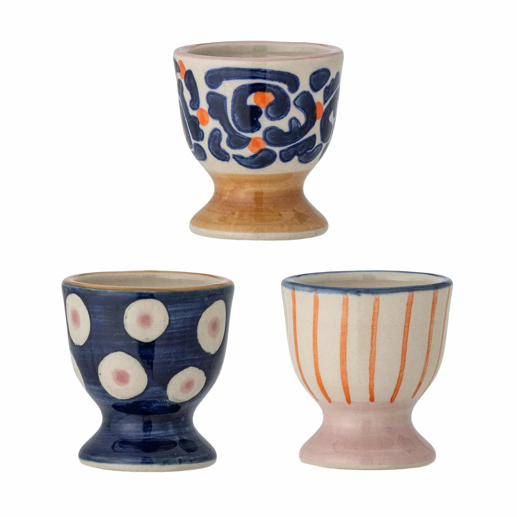 Bloomingville Tableware Brands^Set of 3 Eviaya Patterned Egg Cups