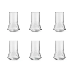 Portugese Tableware Tableware Brands^Set of 6 Geometric Glasses, 410ml