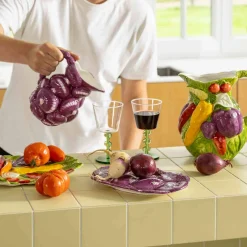 &Klevering Tableware Brands^Set of 2 Green Petal Wine Glasses, 200ml