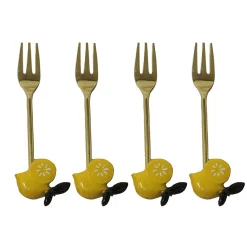 My Gifts Trade Cutlery|Tableware Brands^Set of 4 Lemon Tasting Forks
