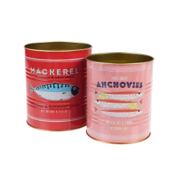 Rex London Tableware Brands^Set of 2 Mackerel & Anchovies Utensil Jars