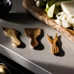 Naturally Med Tableware Brands|Cutlery^Set of 3 Olive Wood Mini Cheese Tools
