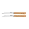 Opinel Kitchen Knives^Set of 2 No 112 Beechwood Handle Paring Knives, 10cm
